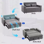 Divano letto estraibile 61.4 Divano convertibile a due posti Divano letto moderno con schienale regolabile per soggiorno, verde