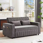 Divano letto estraibile 61.4 Divano convertibile a due posti Divano letto moderno con schienale regolabile per soggiorno, verde