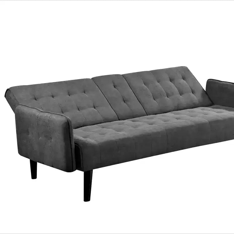 Divano letto da 72", schienale pieghevole convertibile in letto matrimoniale con portabicchieri e tavolino a ribalta