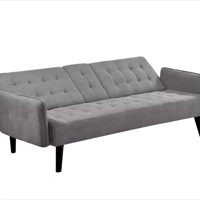 Divano letto da 72", schienale pieghevole convertibile in letto matrimoniale con portabicchieri e tavolino a ribalta