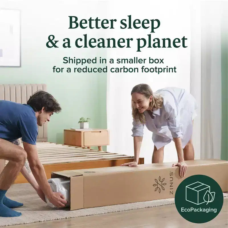 Materasso in memory foam al tè verde, gemello da 8 pollici, senza fibra di vetro, sensazione medio-rigida, sollievo dalla pressione a zone, schiume e tessuto certificati sicuri