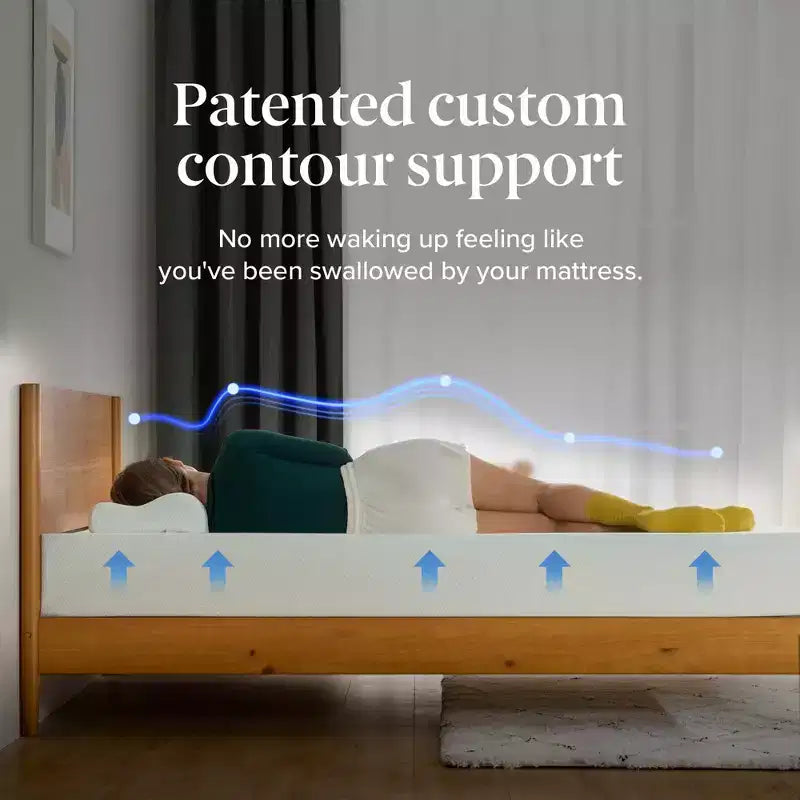 Materasso in memory foam al tè verde, gemello da 8 pollici, senza fibra di vetro, sensazione medio-rigida, sollievo dalla pressione a zone, schiume e tessuto certificati sicuri