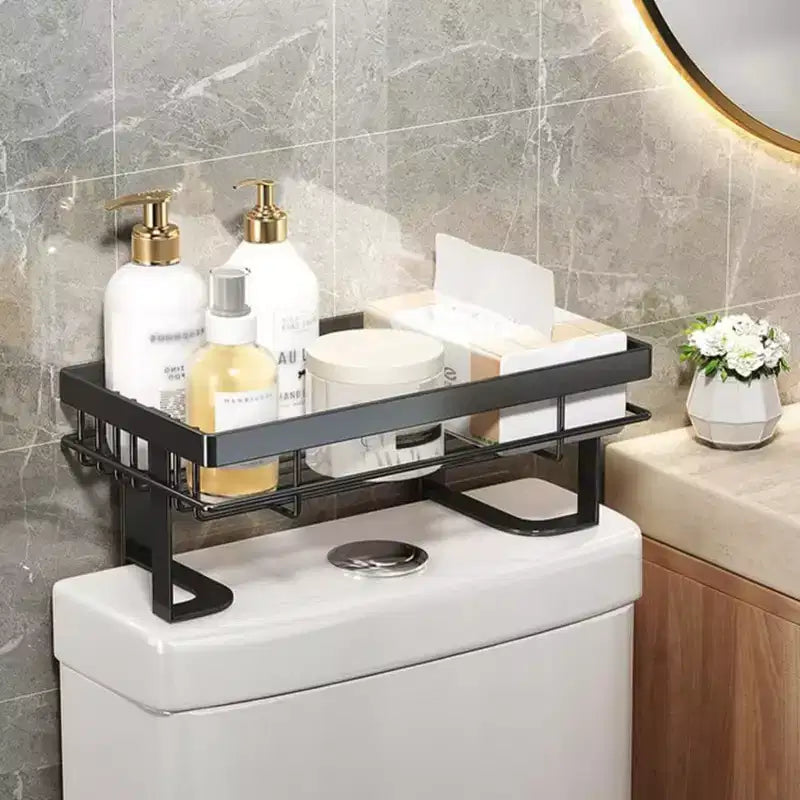 Mensola da bagno salvaspazio da posizionare sopra il WC, senza forare, con ripiani a 12 livelli in acciaio al carbonio, da mettere dietro il serbatoio del WC