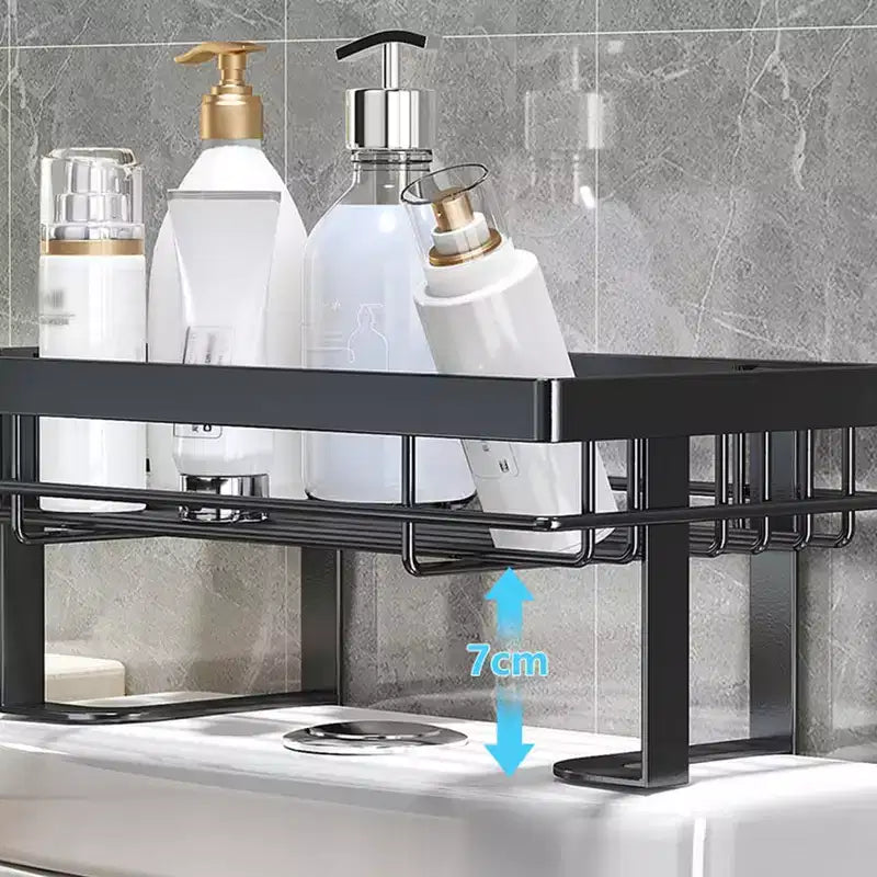 Mensola da bagno salvaspazio da posizionare sopra il WC, senza forare, con ripiani a 12 livelli in acciaio al carbonio, da mettere dietro il serbatoio del WC