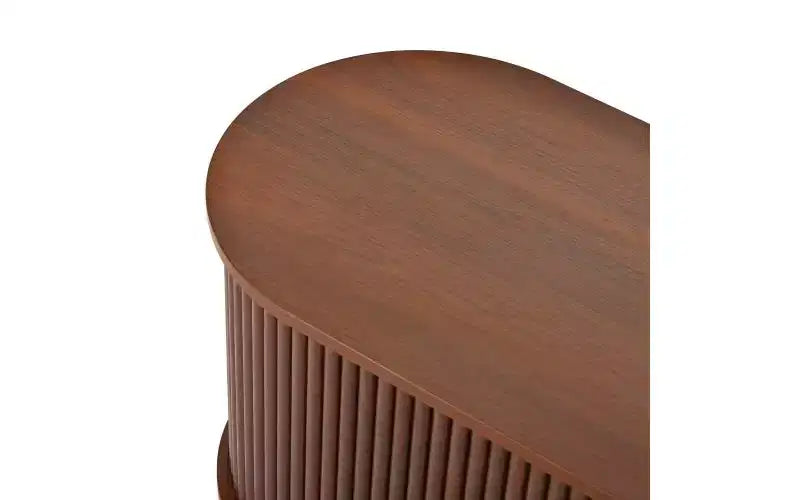 Mobile TV in Legno Stile Rustico da 66 Pollici con Ante Scorrevoli, Adatto per TV fino a 75 Pollici; Ideale per Soggiorni, Noce