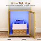 Toeletta con specchio illuminato girevole, tavolo da trucco da 55'' con organizer