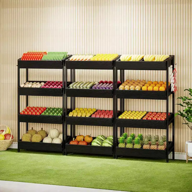 Espositore per Snack al Dettaglio a 4 Ripiani con 4 Ganci, adatto a venditori ambulanti, negozi, supermercati e cucine casalinghe