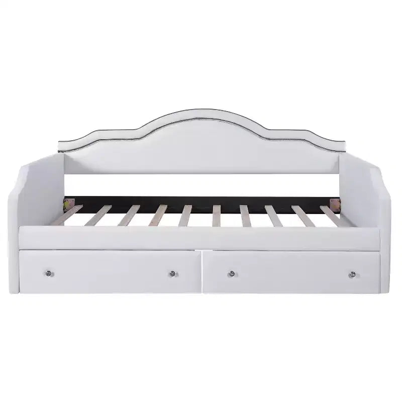 Divano Letto Rivestito in Velluto con 2 Cassetti