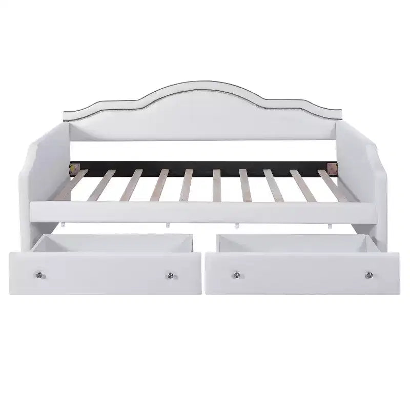 Divano Letto Rivestito in Velluto con 2 Cassetti