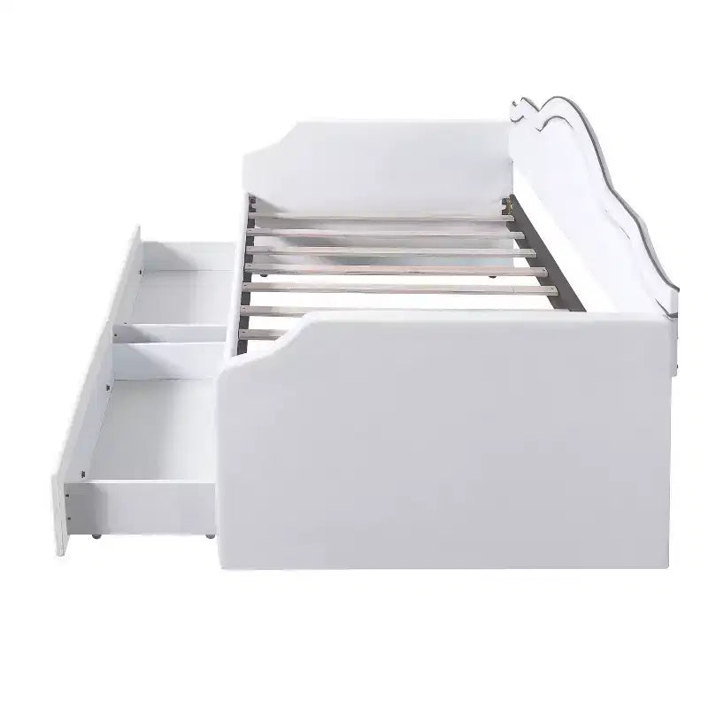 Divano Letto Rivestito in Velluto con 2 Cassetti