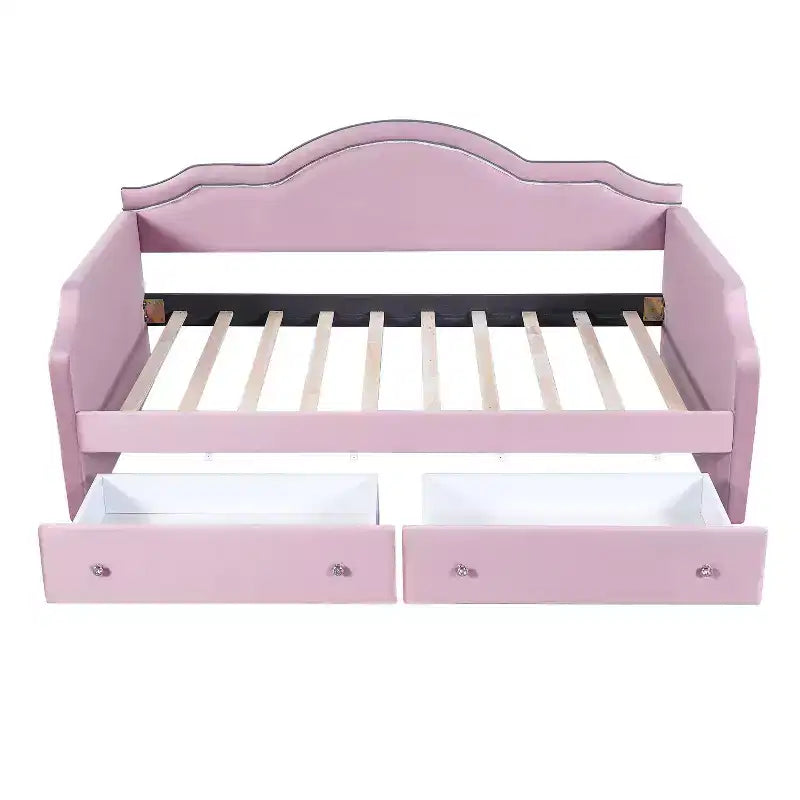 Divano Letto Rivestito in Velluto con 2 Cassetti