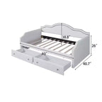 Divano Letto Rivestito in Velluto con 2 Cassetti