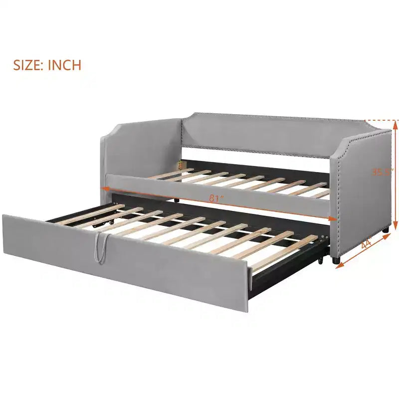 Divano Letto Sherman in Velluto con Letto Estraibile Pop-Up