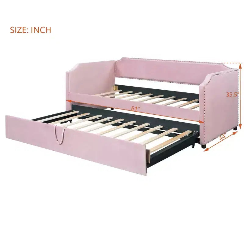 Divano Letto Sherman in Velluto con Letto Estraibile Pop-Up