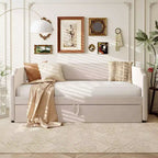Divano Letto Sherman in Velluto con Letto Estraibile Pop-Up