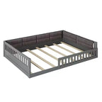 Letto a piattaforma in legno full size?Con spondina, cuscino, facile montaggio