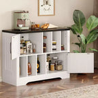 Mobile Contenitore per Vinili Grande, Contiene Oltre 450 Album, Supporto per Giradischi in Legno Stile Fattoria da 99 cm con Ante a Scorrimento, Console Multimediale per Soggiorno