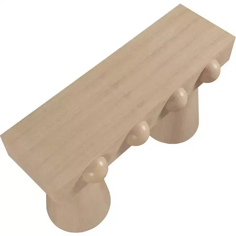 Consolle impiallacciata in rovere naturale