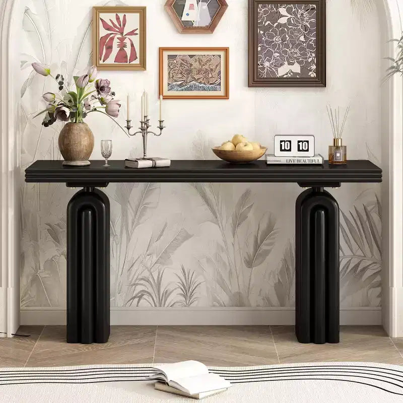 Elegant and Luxurious Acacia Veneer Console Table