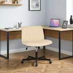 Sedia Criss Cross con Ruote, Senza Braccioli, Sedia da Scrivania Girevole Regolabile in Altezza con Sedile Ampio Imbottito per Ufficio Domestico