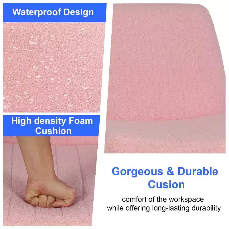 Sedia Criss Cross con Ruote, Senza Braccioli, Sedia da Scrivania Girevole Regolabile in Altezza con Sedile Ampio Imbottito per Ufficio Domestico