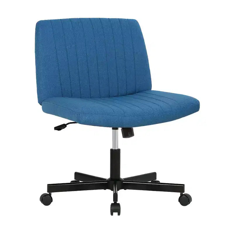 Sedia Criss Cross con Ruote, Senza Braccioli, Sedia da Scrivania Girevole Regolabile in Altezza con Sedile Ampio Imbottito per Ufficio Domestico