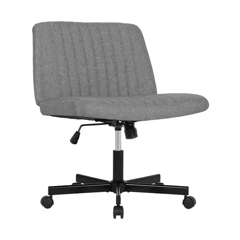 Sedia Criss Cross con Ruote, Senza Braccioli, Sedia da Scrivania Girevole Regolabile in Altezza con Sedile Ampio Imbottito per Ufficio Domestico