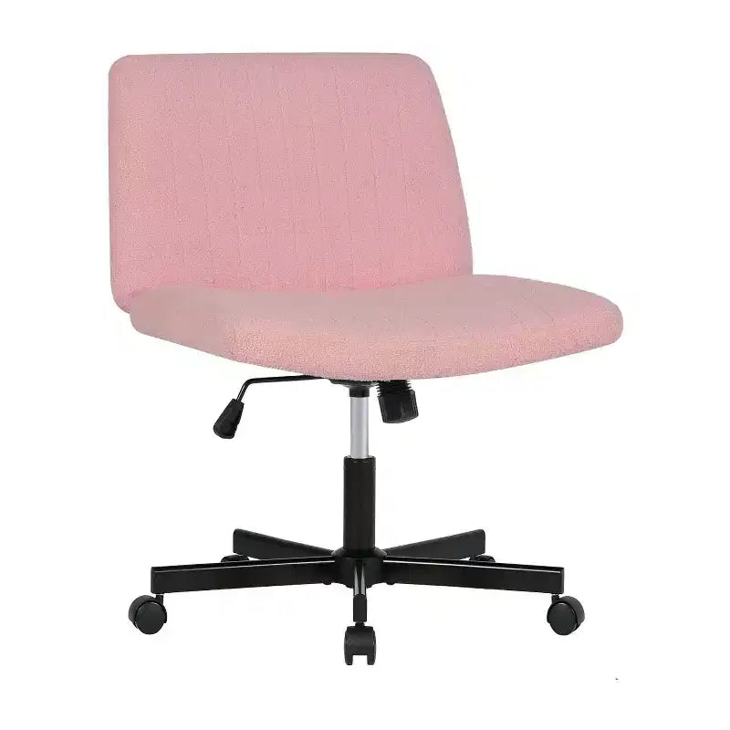 Sedia Criss Cross con Ruote, Senza Braccioli, Sedia da Scrivania Girevole Regolabile in Altezza con Sedile Ampio Imbottito per Ufficio Domestico