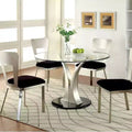 Set of 2 Langton Rectangular Back Chairs Silver/Black - HOMES: Inside + Out: Upholstered, Powder-Coated Steel Frame