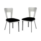 Sedia con schienale rettangolare, design imbottito, telaio in acciaio verniciato a polvere.
