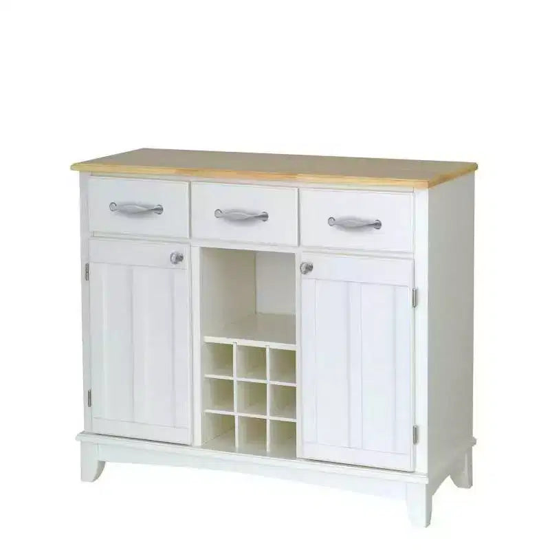 Credenza a Buffet Stile Hutches Legno/Bianco/Naturale