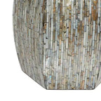 Tavolino Esagonale Decorativo con Intarsi in Concha di Legno